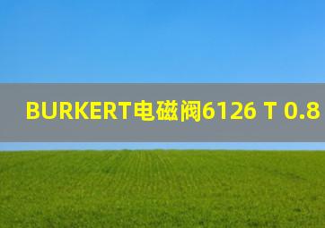 BURKERT电磁阀6126 T 0.8 EPDM P5